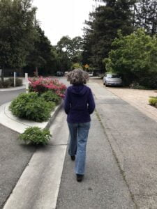 walking down the street