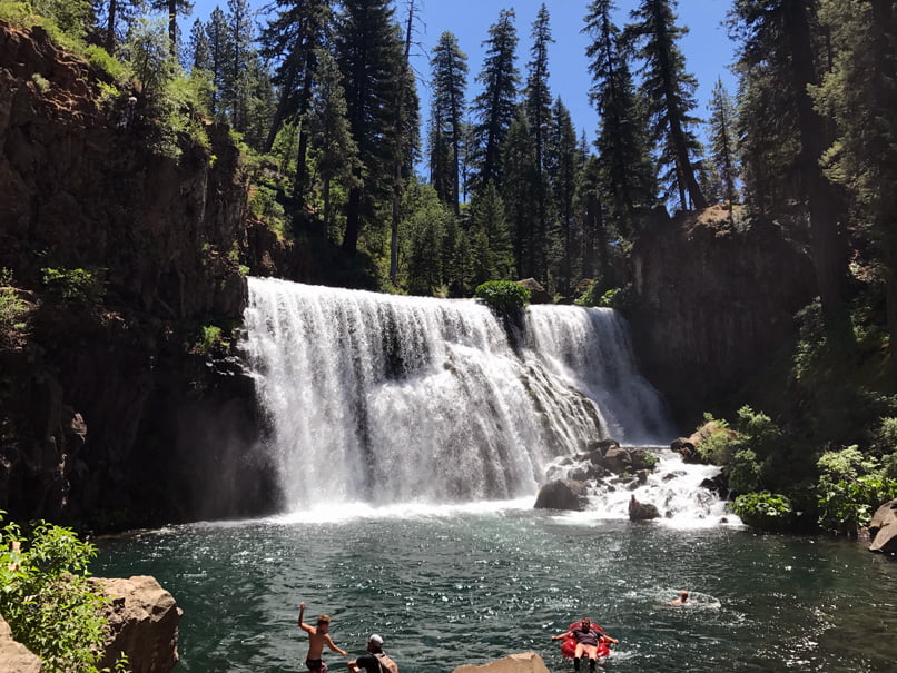 Middle Falls Waterfall at Mt. Shasta